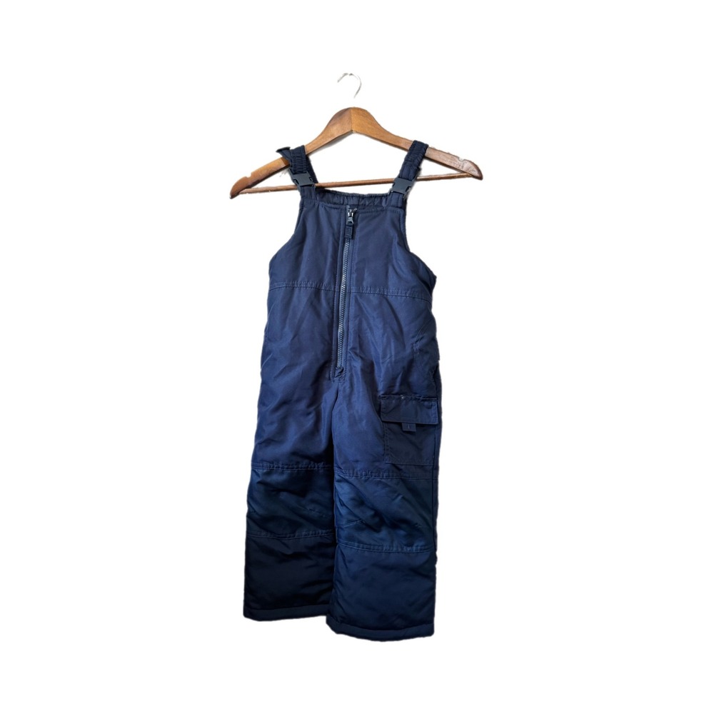 London Fog Snow Bibs Kids 3T Navy Blue Excellent Insulated Overalls